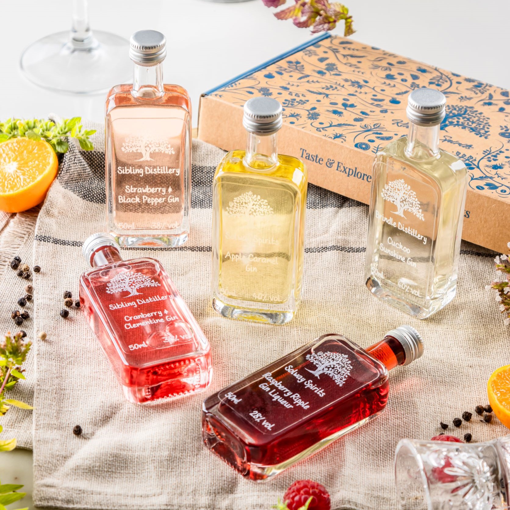 Offizieller Versandhandel der Marke Craft Gin Tasting Set - Info Kindred Spirits